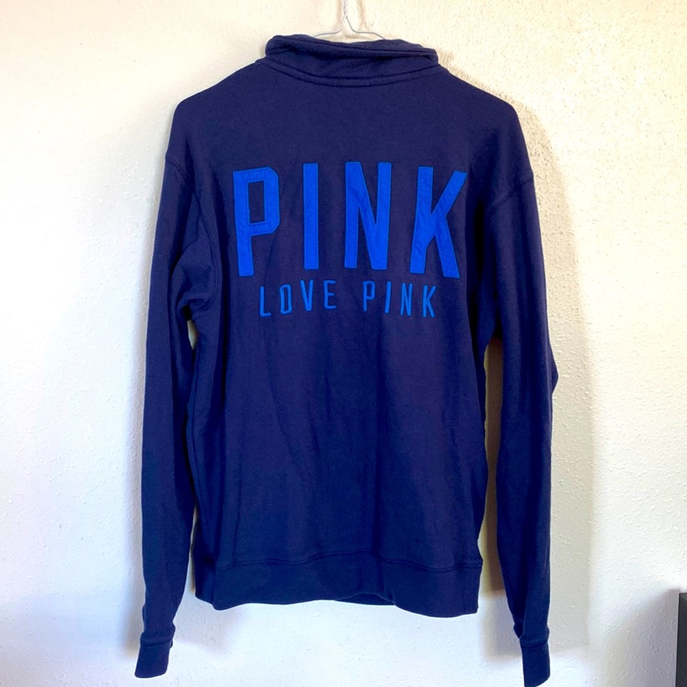 Pink quarter zip sweater